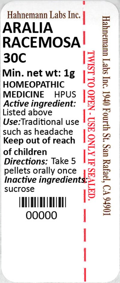 Aralia Racemosa 30C 1g - Aralia Racemosa 30C 1g